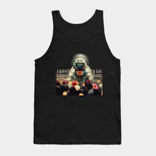 astronaut in flower garden Tank Top